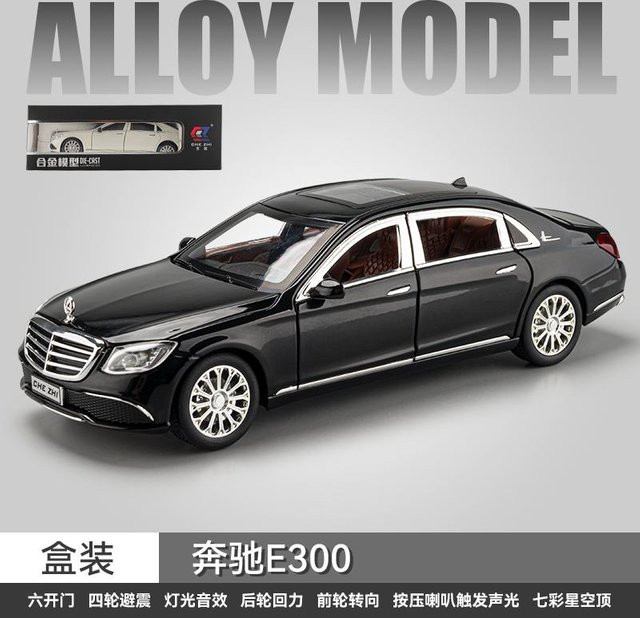 Linyi toy car Mercedes Benz E300 Luxus Limousine, Modellauto, Metall, 1:24, ab 14 Jahren - Bild 1