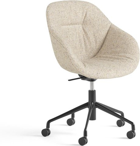 HAY About A Chair AAC 155 Soft Drehstuhl mit Armlehnen in Beige und Aluminium-Gestell - Bild 1
