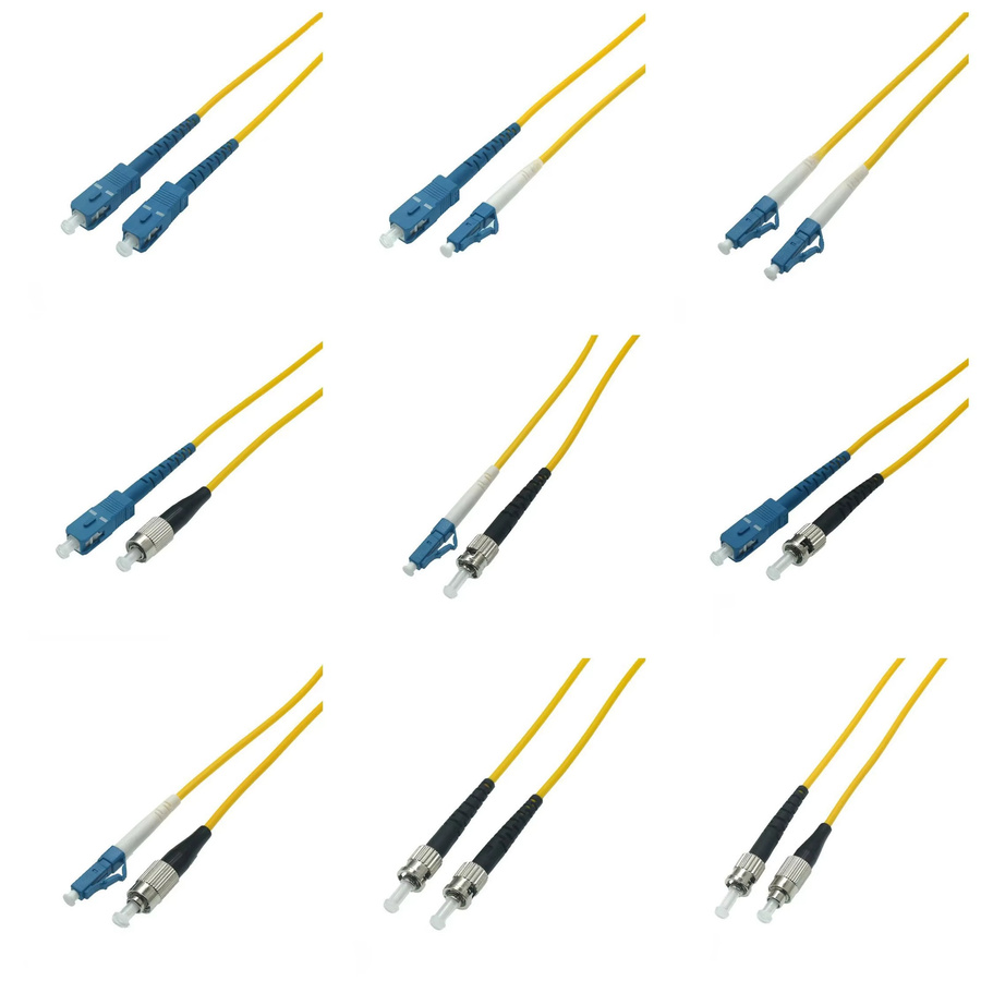 QinMSY Optisches Patchkabel Single Mode mit LC SC FC ST Steckern in Gelb - Bild 1