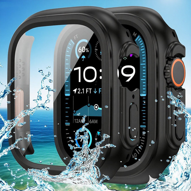 Smartwatch Bumper mit Displayschutzfolie, PC, Schwarz, Apple Watch Ultra 2 49 mm - Bild 1