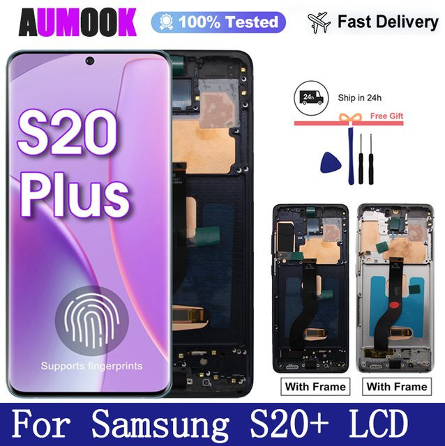 Samsung AMOLED Display mit Touchscreen Digitizer für Galaxy S20 Plus 4G und 5G in Schwarz - Bild 1