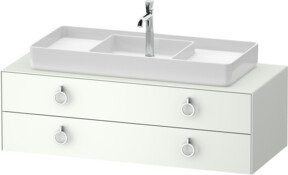 Duravit Waschtischunterschrank White Tulip in White, Breite: 130 cm, Tiefe: 55 cm, Höhe: 40,8 cm - Bild 1