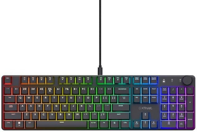 Trust Gaming-Tastatur GXT 866 Torix USB Kabelgebunden Schwarz US-Layout - Bild 1