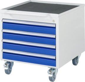 Rau Roll-Container 7000 mit 4 Schubladen aus Stahlblech, B/T/H: 58,0 x 65,0 x 56,5 cm - Bild 1