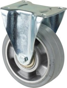 BS Transportrolle aus Aluminium in Grau und Braun mit Schraubbefestigung (LB510.B83.125) - Bild 1