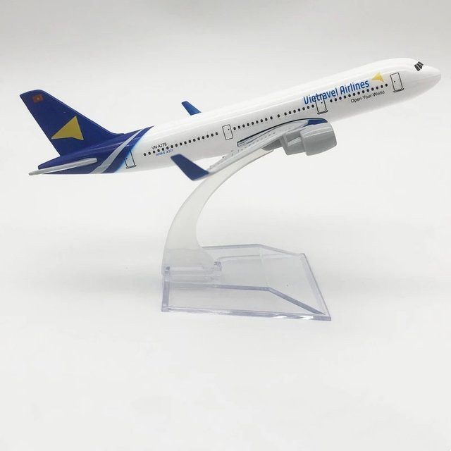 ZOCO Vietravel Airlines A321 Spielzeugflugzeug, Metall, 1:400, 16 cm - Bild 1