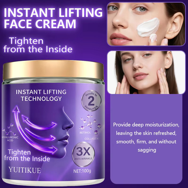 YUITIKUE Gesichtscreme mit Retinol, Kollagen und Hyaluronsäure, 100g - Bild 6