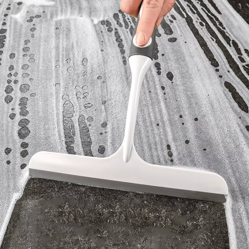 Cochebar Fensterglas-Schaber und Squeegee mit integriertem Schaber und ergonomischem TPR-Griff in Grau oder Weiß - Bild 2