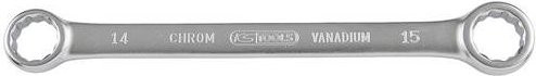 KS Tools Doppel-Ringschlüssel aus Chrom-Vanadium, Farbe: Silber, Schlüsselweite: 25 - 28 mm - Bild 1