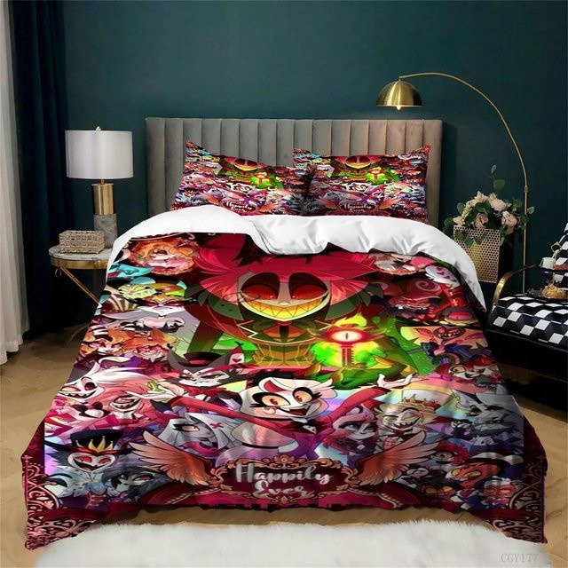 Hazbin Hotel Bettwäsche-Set Alastor, 3-teiliges Bettbezug-Set mit Kissenbezug, Multicolor, B/H: 135 x 200 cm - Bild 1
