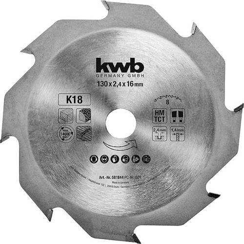 Kwb Kreissägeblatt für Holz, Carbide Tipped, Silber, Durchmesser: 130 mm, Bohrung: 16 mm - Bild 1
