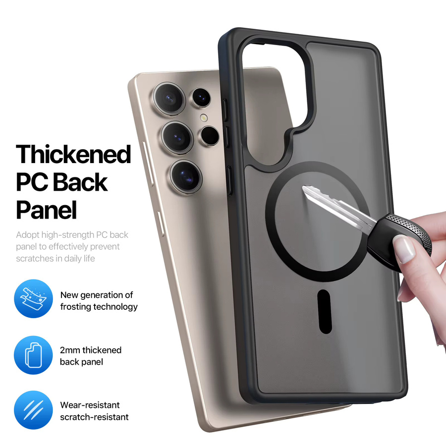 DUX DUCIS Schutzhülle für Samsung Galaxy S25 Ultra, S25 Plus und S25 mit magnetischer Rückseite in Grau und Multicolour, unterstützt magnetisches Laden - Bild 4