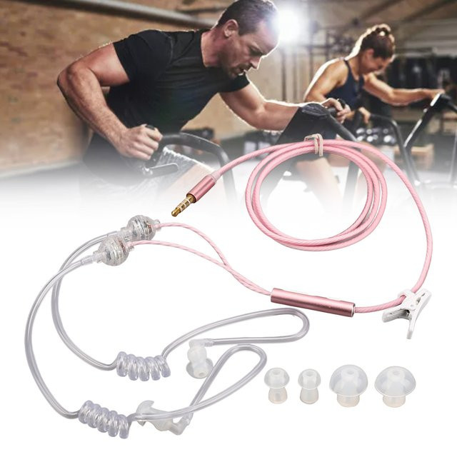 VBESTLIFE Air Tube-Ohrhörer mit binauraler Geräuschunterdrückung, strahlungsfrei und ergonomisch, 3,5 mm Klinkenanschluss, Weiß - Bild 1