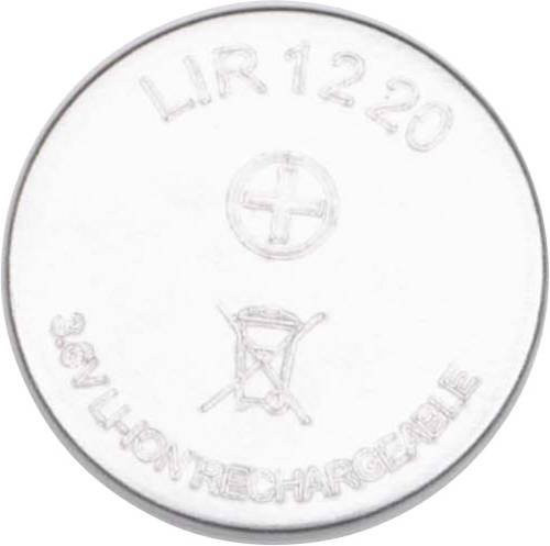 Akyga AKY1933 LIR1220 Li-Ion Knopfzellen-Akku, 9 mAh, 3.7V, Silber - Bild 1