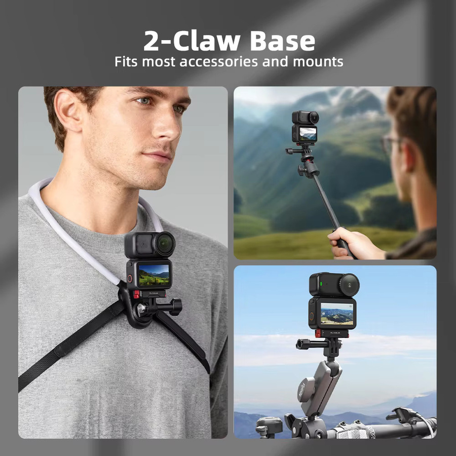 Flymile Schnellwechselbasis-Magnetadapter für DJI OSMO Action 6 in Schwarz als Zubehör Verlängerungshalterungsplatte - Bild 5