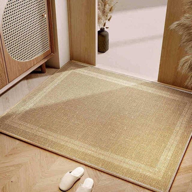 Rutschfeste Eingangsmatte Yiran Furniture im Wabi-Sabi Design, Beige, B/T: 120 x 60 cm - Bild 1