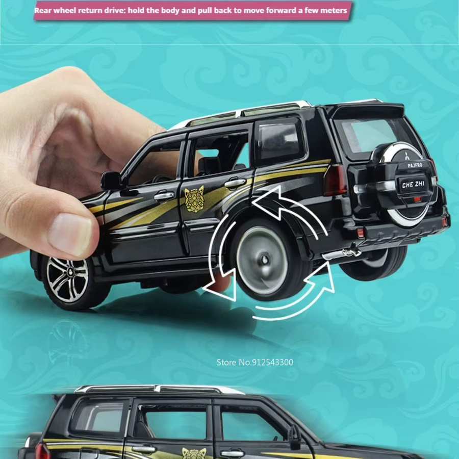 RMZ city Pajero EVO Automodell, 1:32, mit Licht und Sound, Druckguss-Fahrzeug - Bild 5