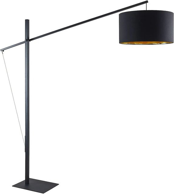 Arcchio Mossa Stehlampe Bogenleuchte Modern aus Metall in Schwarz und Gold, 1-flammig E27, Wohnzimmerleuchte - Bild 1