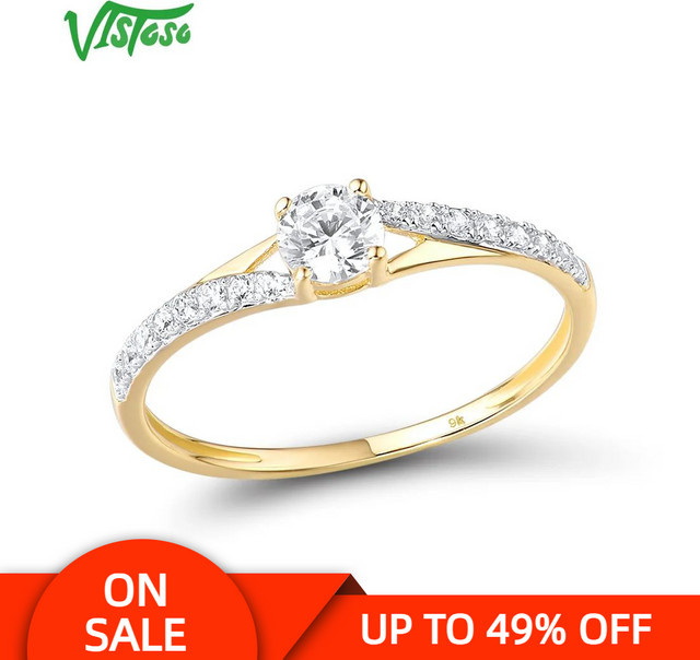 VISTOSO Goldring, 375 Gelbgold, Zirkonia, Damen - Bild 1