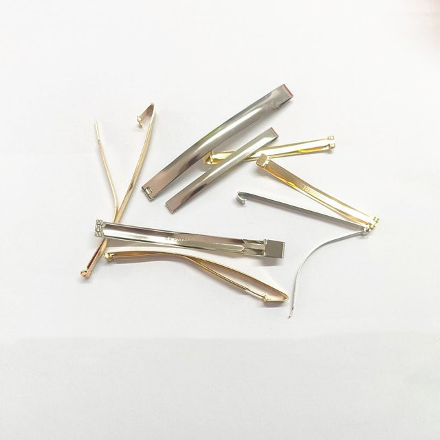 Haarclip Gold, Rhodium, 7 cm, 9 cm, Unisex - Bild 1
