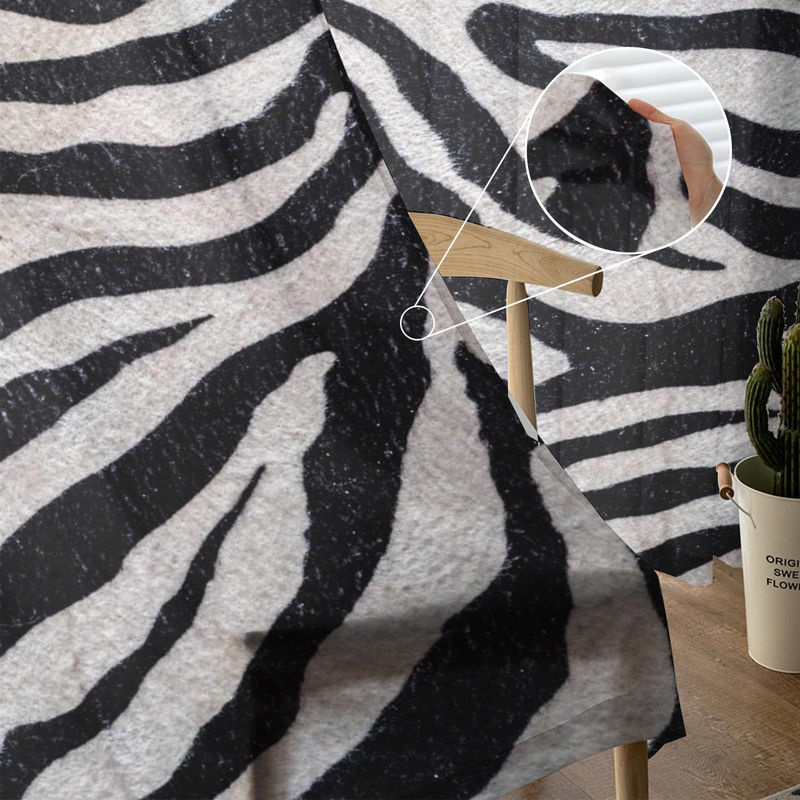 Transparente Zebra-Muster Tüll-Fenstergardine von A Family Of Home Textiles in Schwarz, Breite: 135 cm, Höhe: 160 cm - Bild 5