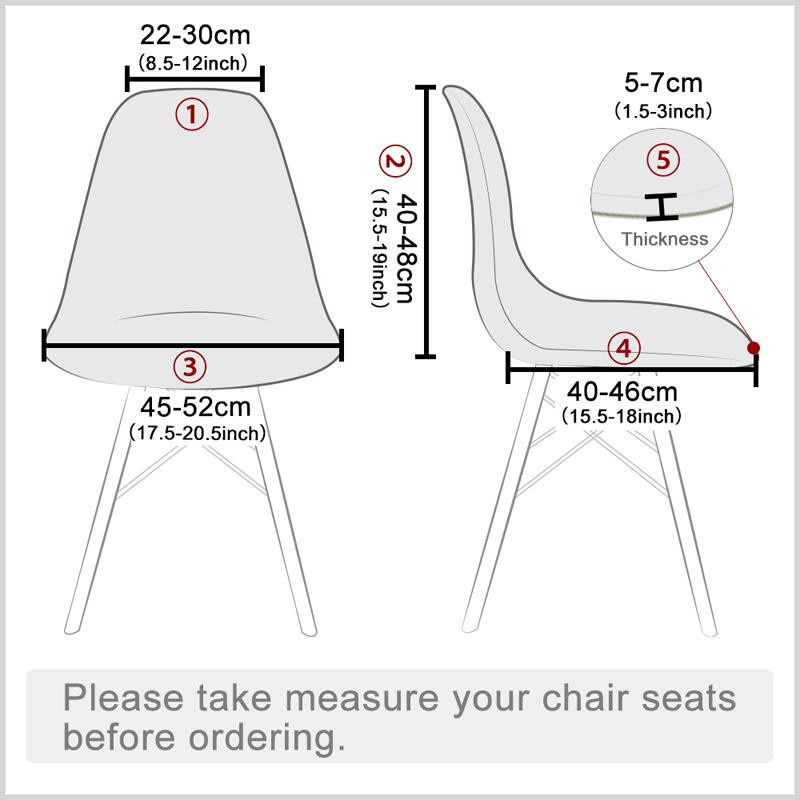 Lellen Stretch-Stuhlbezug aus Samt und Polarfleece im skandinavischen Design für Esszimmer und Wohnzimmer - Bild 1