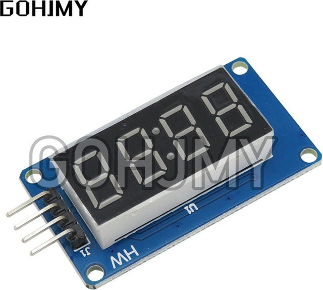 GOHJMY TM1637 LED-Anzeigemodul mit 4 Bits und 7 Segmenten, 0,36 Zoll, rote Anode, digitale Röhre für Arduino - Bild 1