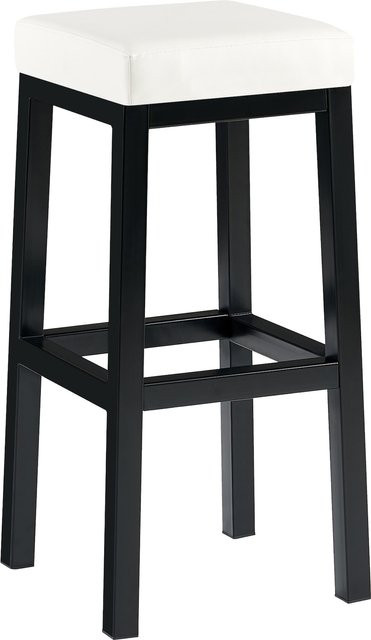 CLP Barhocker Taylor gepolsterter Barstuhl mit Sitzhöhe 83 cm aus Metall in Schwarz - Bild 1