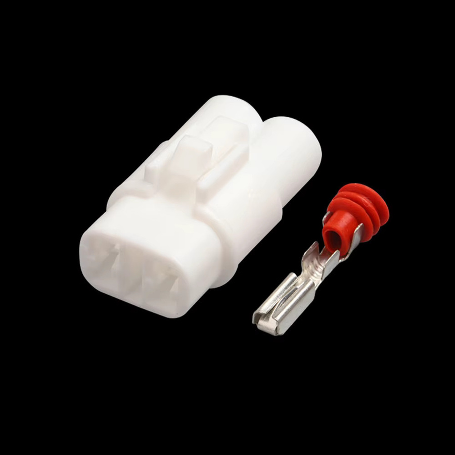 Sumitomo MT090 2-poliger wasserdichter Auto- und Motorradstecker Set, männlich-weiblich, weiß - Bild 2