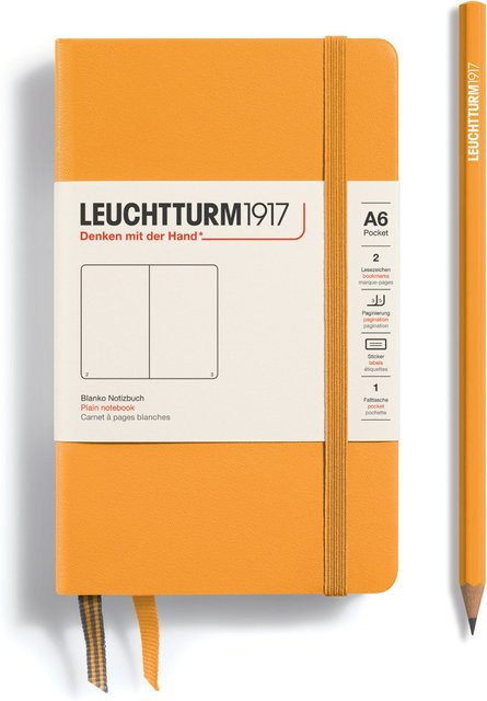 LEUCHTTURM1917 Notizbuch Pocket blanko Hardcover A6 Rising Sun Orange - Bild 1