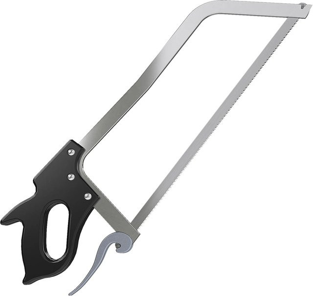 Wiltec Knochensäge Handsäge für Fleisch in Silber, Länge: 43 cm - Bild 1