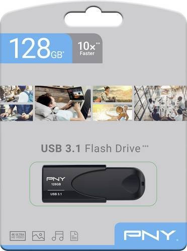 PNY Attache 4 USB-Stick USB 3.1 Gen 1 Schwarz 128 GB - Bild 2