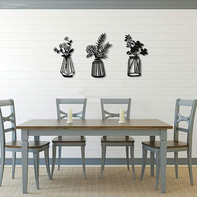 HELLOYOUNG Metall Wandskulptur Blumen als elegante Wanddekoration für Terrasse und Balkon - Bild 1