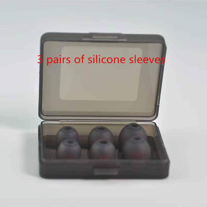 TRN Memory Sponge Earbuds Set mit Silikonhülle für In-Ear Kopfhörer, Kaliber 4,5 mm, Schwarz und Rot - Bild 2