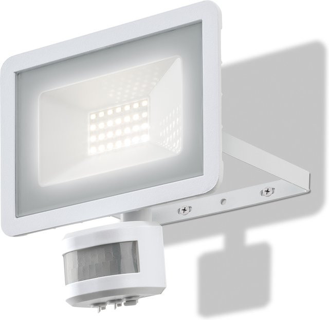 LIVARNO LED-Strahler mit Bewegungsmelder und Dämmerungssensor, 24 W, 2.250 lm, Weiß - Bild 1