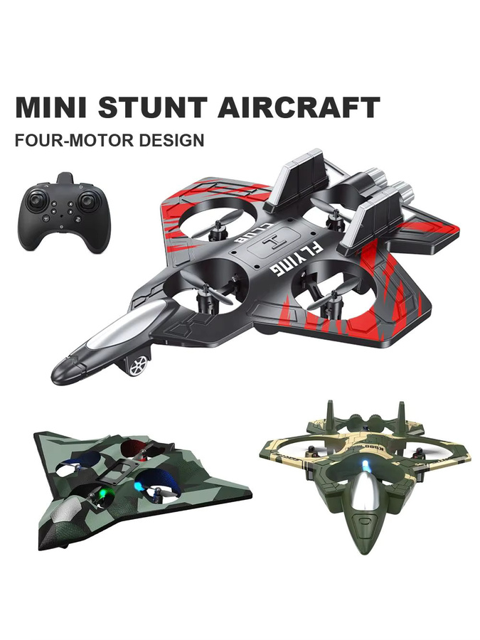 JIKEFUN Mini RC Kampfflugzeug, Fernbedienung, EPP Stunt Segelflugzeug, Blau, Bunt / Mehrfarbig - Bild 6
