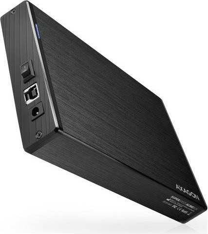 AXAGON EE35-XA3 Externes 3,5 Zoll Festplattengehäuse mit SATA und USB-C in Schwarz - Bild 1
