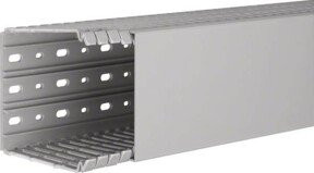 Hager BA7100100 Verdrahtungskanal aus Kunststoff, Grau, B/H: 100 x 100 mm, Länge: 2 m - Bild 1