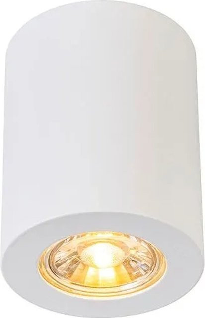 QAZQA Moderner Aufbaustrahler Weiß aus Stahl mit GU10 Fassung, dimmbar, Höhe: 7,5 cm, Breite: 5,0 cm, Tiefe: 5,0 cm - Bild 1