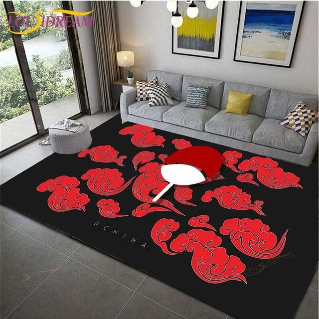 YunhengTechnology Anime Naruto Teppich, weiche und rutschfeste Bodenmatte aus Kunstfell für Wohnzimmer und Schlafzimmer, B/T: 160 x 230 cm - Bild 1