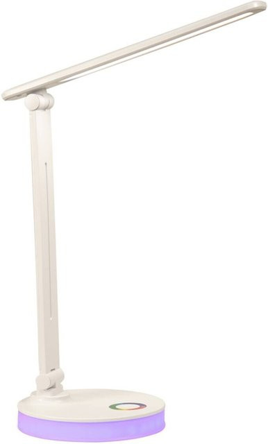 POCOline Tischleuchte Djenga aus Alu in Weiß, dimmbar, Höhe: 35 cm, Durchmesser: 15 cm - Bild 1
