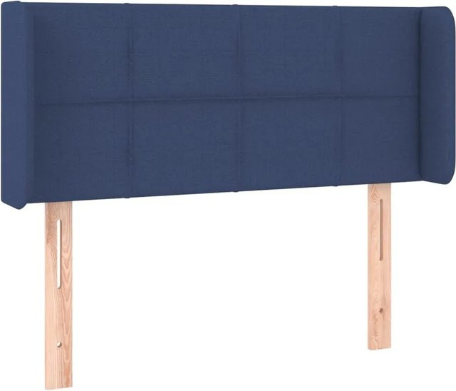 vidaXL LED Kopfteil in Blau mit USB-Ladeanschluss und integrierter Beleuchtung, gepolstert aus Stoff, B/T/H: 103 x 16 x 78/88 cm - Bild 1