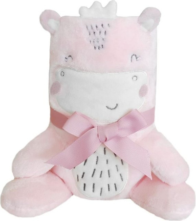 Kikkaboo Babydecke Fleece mit 3D Tierstickerei in Pink, B: 100 cm, T: 75 cm