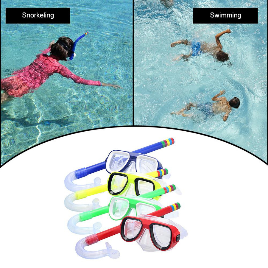 TOMTOP JMS Schnorchelset mit Schwimmbrille und Tauchermaske, blau - Bild 2