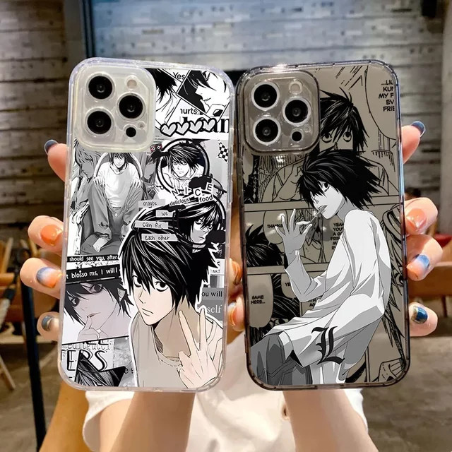 FUNDA Handyhülle L-Lawliet Death Note für iPhone 16 15 14 13 12 Pro Max Plus, stoßfeste weiche Coque, transparent - Bild 1