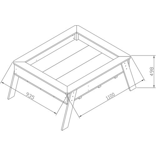 AXI Sandtisch Linda mit Hochbeet aus Hemlockholz in Braun und Weiß, B/T/H: 93,5 x 110 x 50 cm - Bild 3