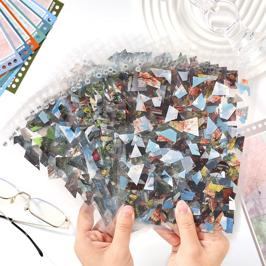 JIANQI 3D-Landschaftsaufkleber, 32-teiliges Set, Zukunft Stadt Collage - Bild 3