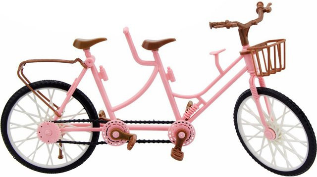 Funkid Toy Fahrrad für 30cm Puppe Outdoor-Sport braun/rosa Kunststoff - Bild 1