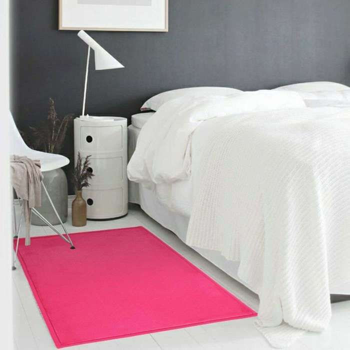 The Deco Factory Teppich mit extra weichem Samt-Look in Fuchsia, B/H: 60 x 90 cm - Bild 3