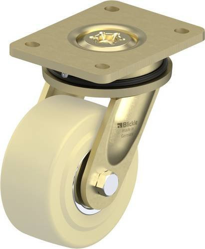 Blickle Lenkrolle LS-GSPO 125K in Beige und Gelb mit 125 mm Rad-Durchmesser und einer Tragfähigkeit von max. 1750 kg - Bild 1